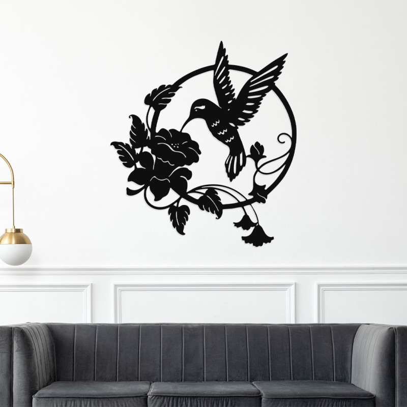 Sinek Kuşu Çiçek Sanatı Duvar Tablosu