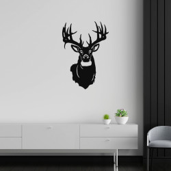 Geyik Metal Duvar Tablosu | Modern Lazer Kesim Tasarım | [kalitepazar.com]